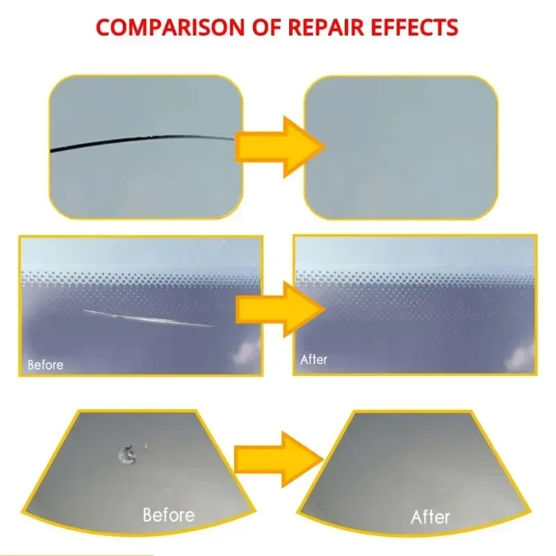 1set Windshield Repair Agent Car Glass Scratch Mend Fluid Resin Nano Window Crack Repair Agent Window Cracks Maintenance Tools 4