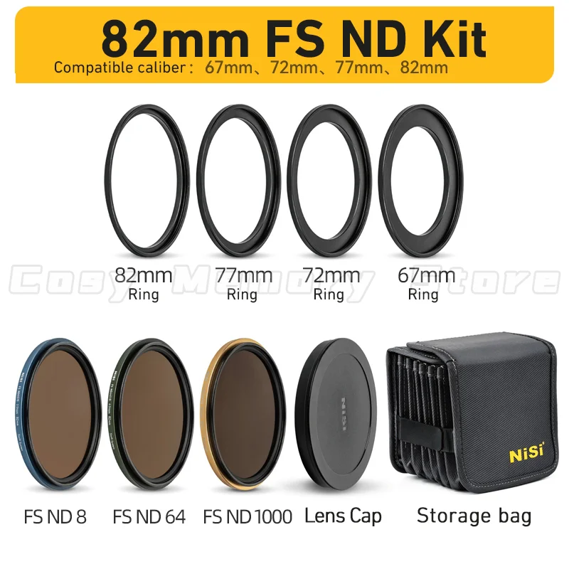 NiSi FS ND Kit FS ND8 ND64 ND1000 Swift System Filter 40.5mm-95mm 67mm 77mm 82mm 4