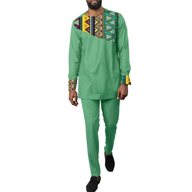 Nedu Long Sleeve Dashiki and Print Outfit