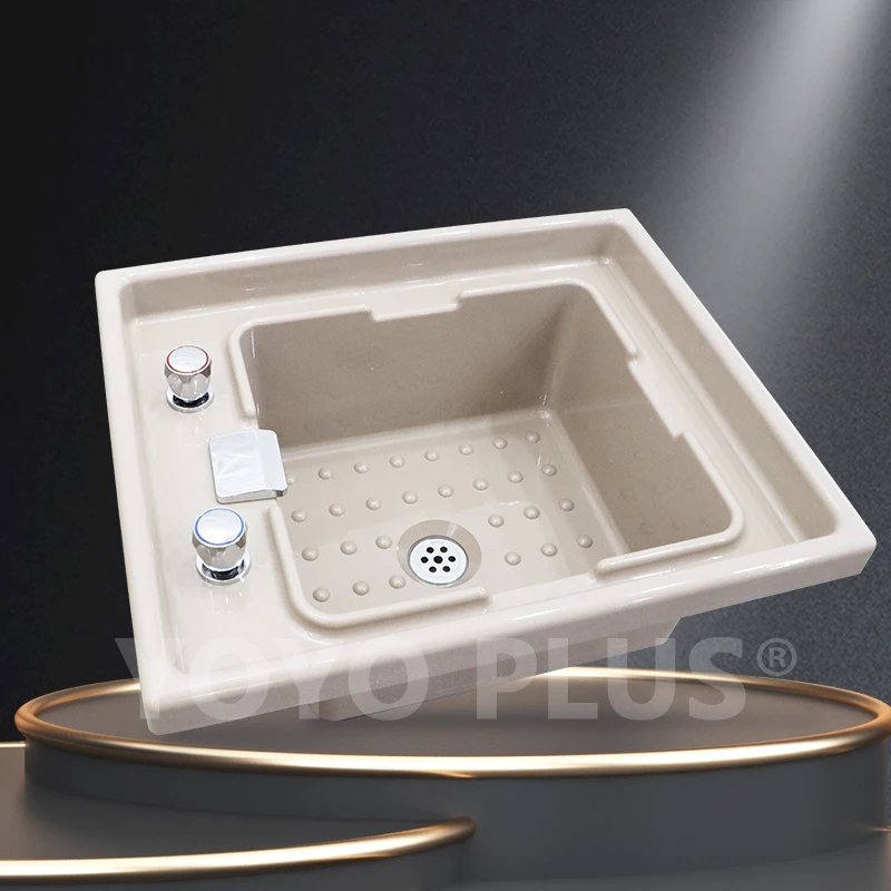 plastic footbath basin for pedicure chair foot massage spa bowls sink with drain Salon Accessories