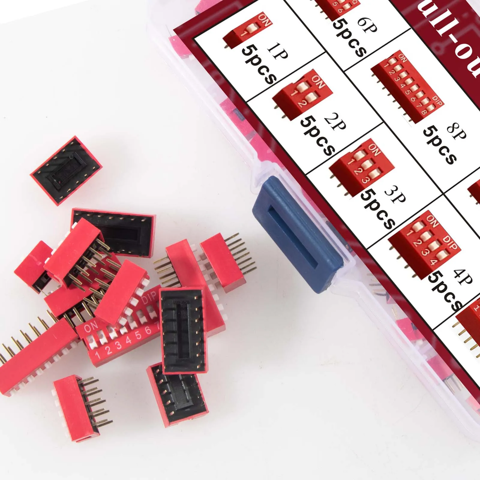 Slide Type Dip Switch Double Row Switches Module 2.54mm 1-12 Position For Circuit Breadboards 30/40pcs dip switch module