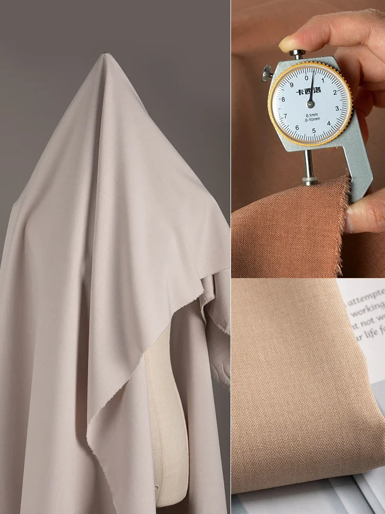 Micro Elastic Suit Fabric for Coats Skirts Dresses Sewing Anti-wrinkle Plain Comfortable Cloth Breathable