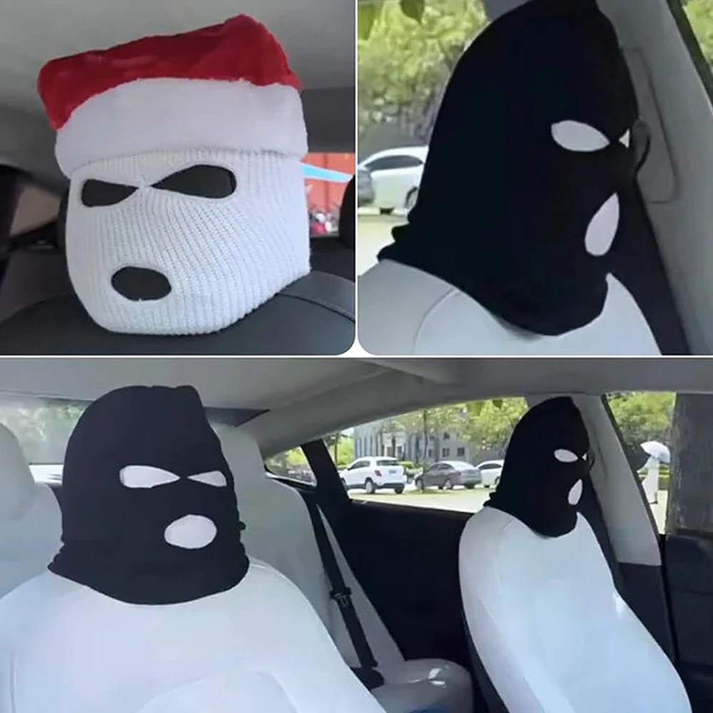 Car Seat Head Cover Suitable For Tesla Model y Model 3 Personalized Sentry Mode Hat Special Decorative Accessories Car Decoration Accessories
