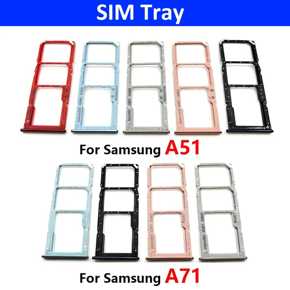 SIM 카드 트레이 슬롯 거치대 어댑터 액세서리, 삼성 A51 A515F A515 A71 A715F A715