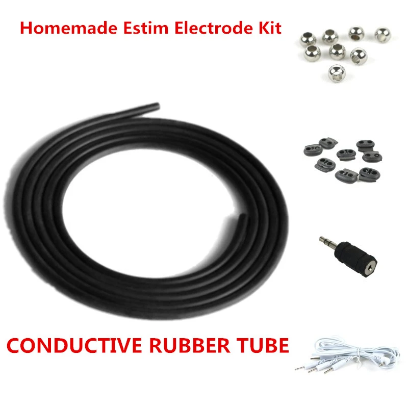 Homemade E-stim Diy Electrodes Conductive Rubber Tube Kit For Electrosex Gear Estim Tens Unit 1.5*4mm - Medical Themed Toys hq nude pic