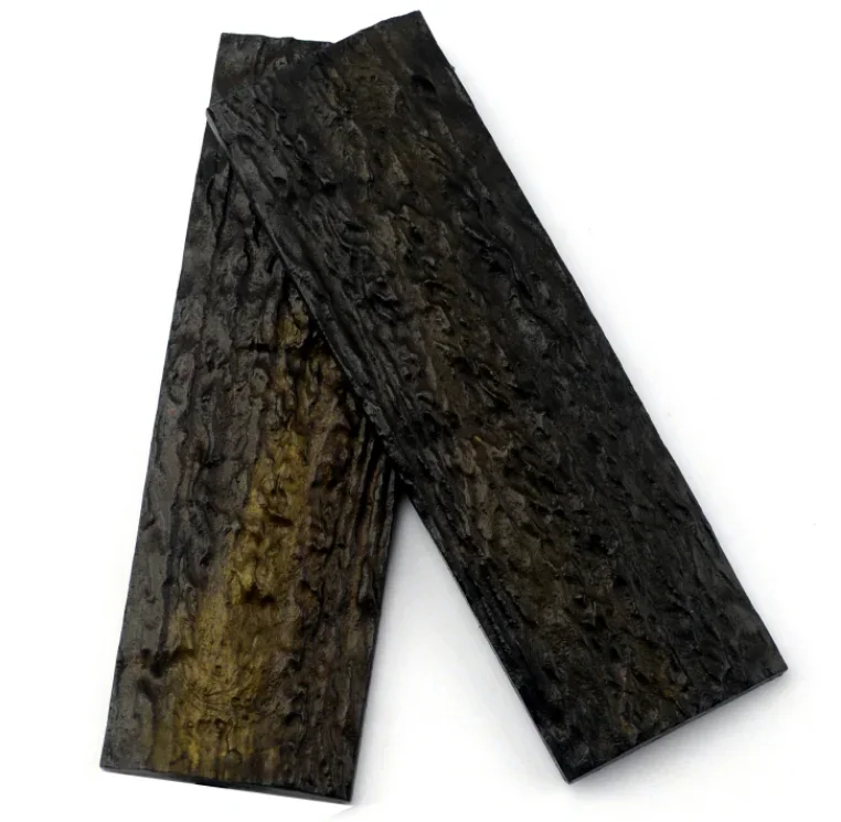 2 Pieces DIY Knife Handle Making Resin Material Knife Handle Patch Cutter Grip No-slip POM Resin Material 130x42x7.5mm