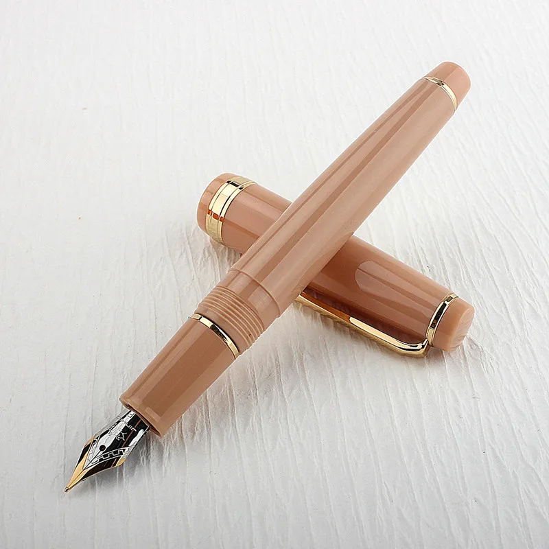 

JINHAO 82 Fountain Pen Transparency Pen Spin Golden EF F M Nib Business Office School Supplies Ink Pens