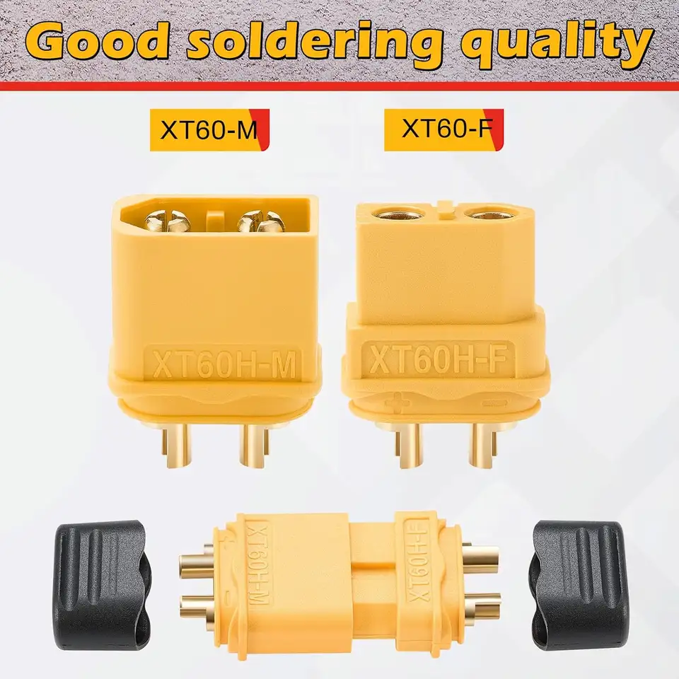 1-40PCS Male & Female Connector XT60 XT90 Plugs Wire Cable Connectors Adapter with Sheath Housing for RC Battery Car Airplane image 2