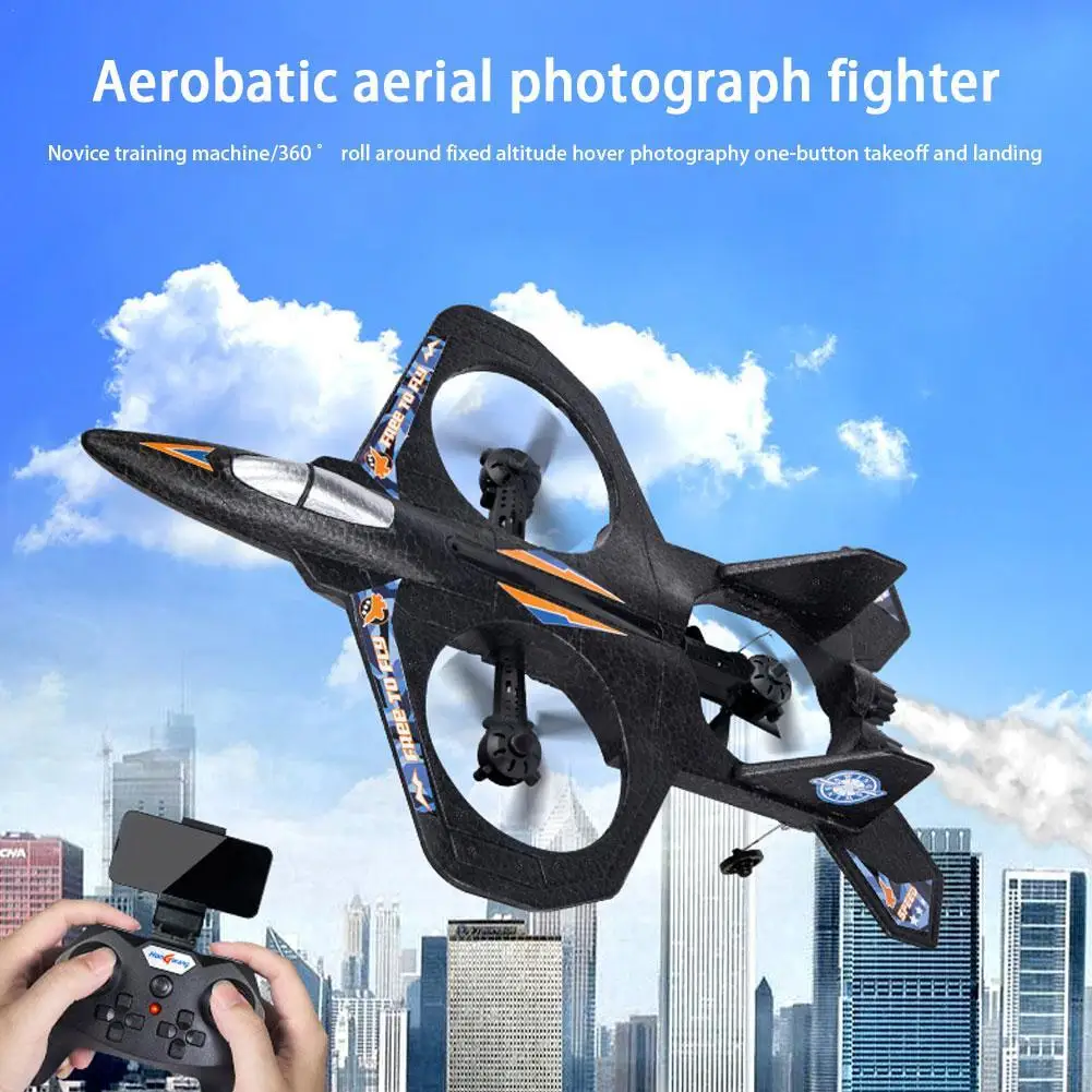 RC Plane With HD Camera 2.4G Radio Remote Control Aircraft Wide Angle Camera 360° Tumbling RC