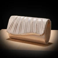 Sac de soirée plissé de luxe pour femmes, pochette en Polyester bonbon, sac à main décoré de perles pour fête de mariage et sacoche 1