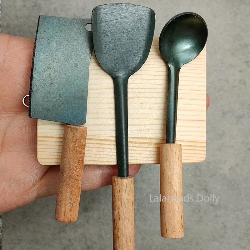 Doll House Mini Spatula, Spoon Kitchenware Model for Doll House Kitchen Furniture Decoration Accessories 3