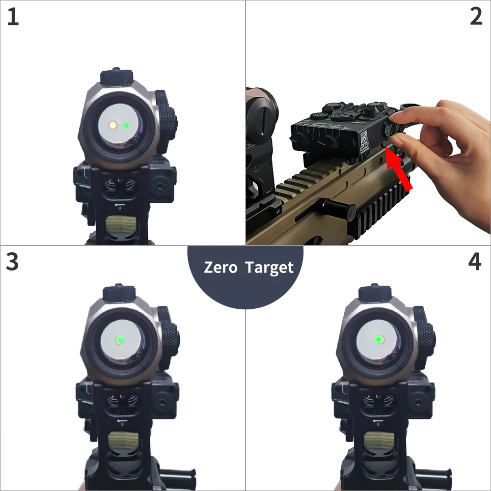 WADSN DBAL-A2 Red Green Dot Dual Beam Laser Sight Flashlight Tactical DBAL PEQ Aiming Airsoft Guns Weapon AR15 Rifle Light NO IR