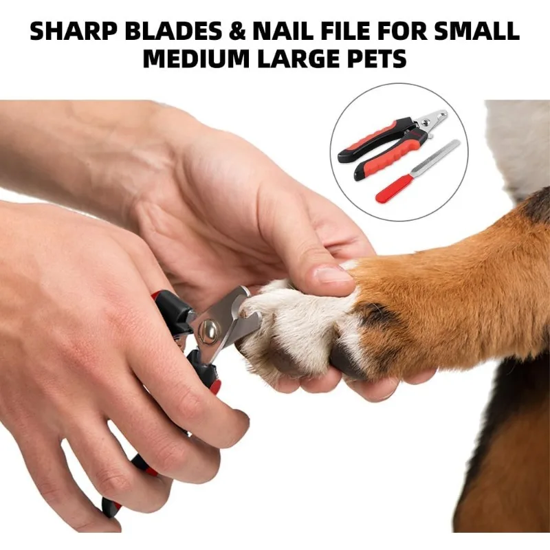 Pet Nail Clippers with Sickle Dog Cat Nail Trimmer Labor and Time Saving Stainless Steel Manicure Scissors Pet Grooming Supplies 2