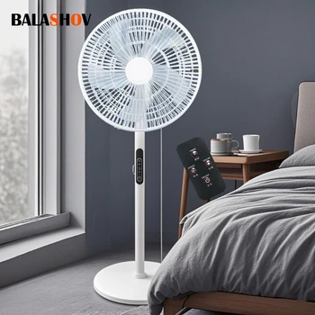 Ventilatore da pavimento da 220 V 110 V da 16 pollici Potente ventilatore elettrico domestico Ventilatore verticale Scuotendo la temporizzazione Ventilatori telecomandati Elettrodomestico 1