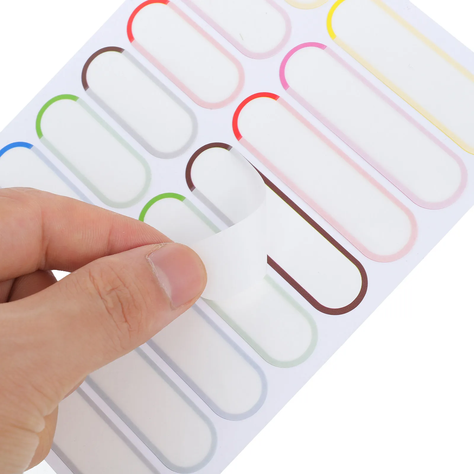 20매 방수 이름표 자체 접착식 대형 어린이용 병 스티커 식기세척기 사용 가능 보육원 여행 학교 컵용