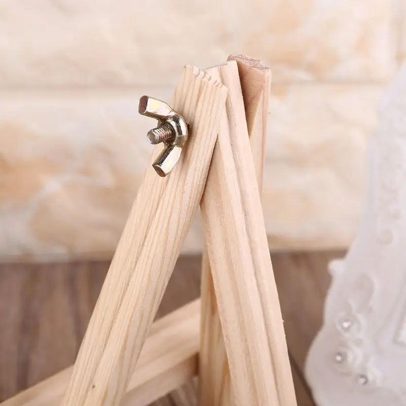 Small Wooden Easel A-shaped Photo Frame Stand Tabletop Canvas Holder Stand Artworks Photos Paintings Crafts Available