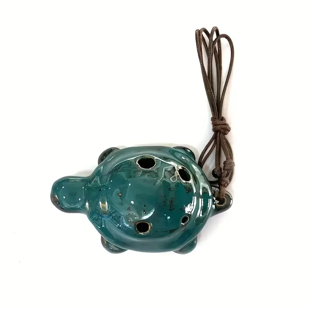 1pc-random,small turtle ocarina kiln color changing series 6 hole ocarina