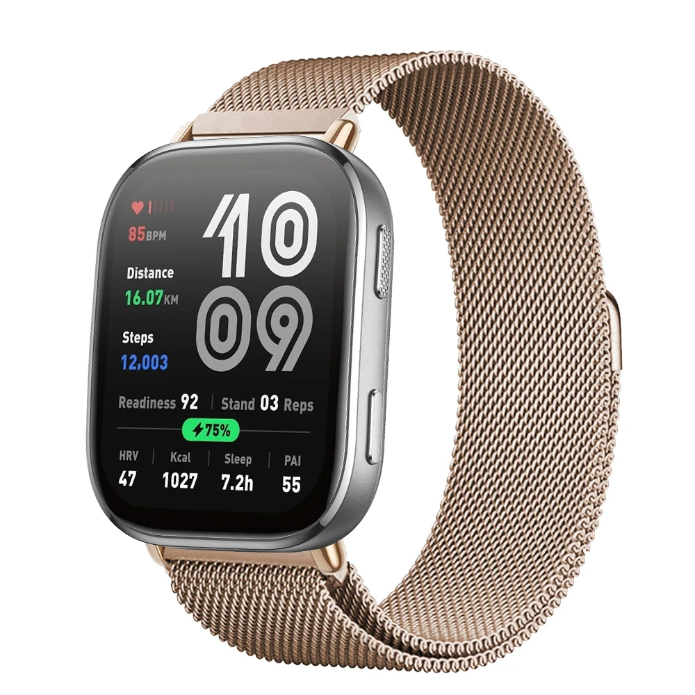 Magnetic Metal Mesh Smartwatch Wristband - 22mm Strap Bracelet
