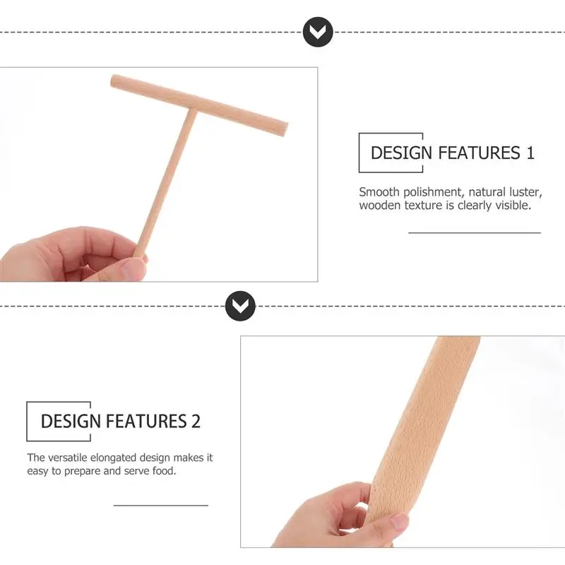 Crepe Spreader Spatula Tool Tools Maker Pancake Stick Wooden Rake Utensils Making Set Scraper Turner Wood Dough Pan Pasta T