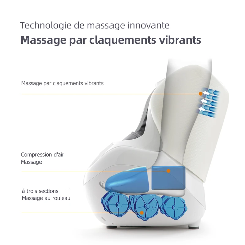 MARESE – Machine de Massage électrique pour les mollets et les pieds, Vibration Shiatsu, Compression à l'air, pétrissage, beauté des jambes, K16