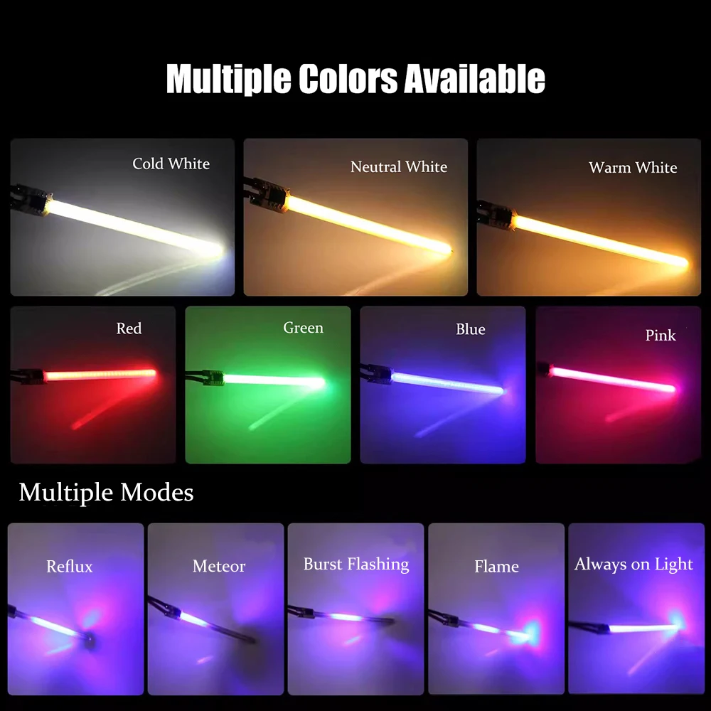 3V Meteor Flowing Water Lamp Bulb Led Filament Bicycle Taillights Navigation Decor Light Diy Lighting Accessorie for Model Toy