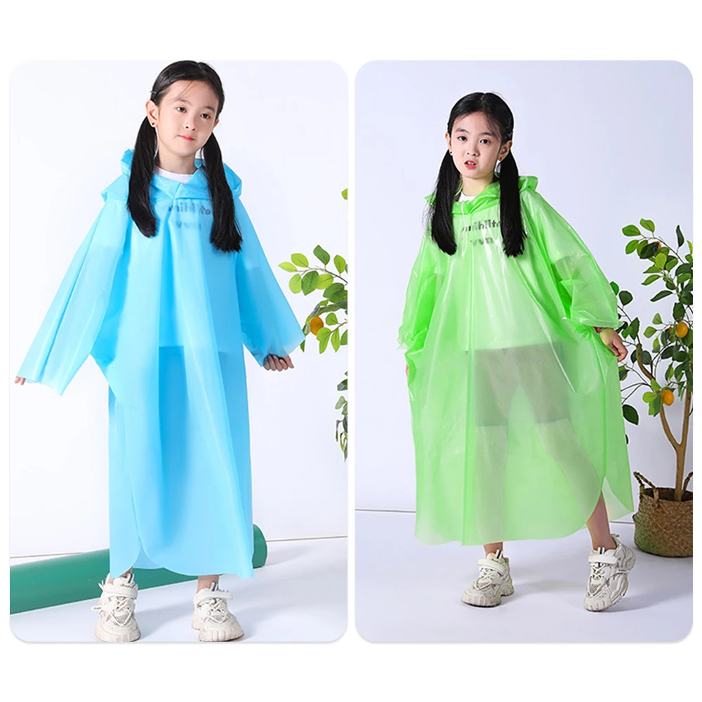 Raincoat Poncho Vacuum Compression Kids Raincoat Travel Waterproof One-Piece Raincoat