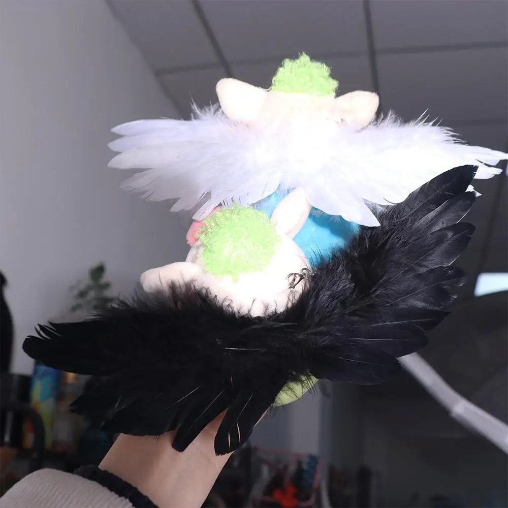 DIY Plush Stuffed Wing Cotton Doll Soft Korea Kpop 20CM Doll Feather Wings Cartoon Kawaii Cotton Doll‘s Cloth Girls