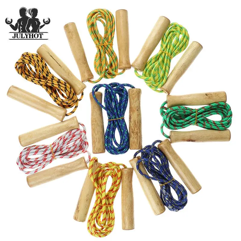 Wooden Handle Skipping Rope 1 Pcs jump rope Color Random Gym Fitness Equipment School Group Sports Multi Person Jumping Rope