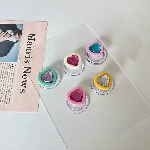 귀여운 3D 러브 하트 마카롱 마그네틱 스탠드와 휴대폰 그립 톡
