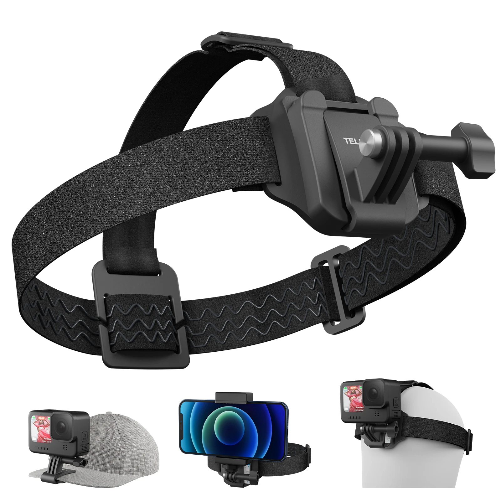 

TELESIN Chest Mount Belt Head Strap for GoPro Hero 11 10 9 8 7 6 5 Insta360 SJCAM EKEN DJI Action Camera Accessories