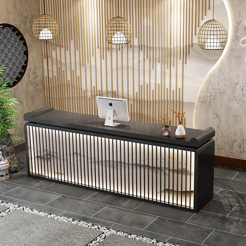 

Nightclub Reception Bar Table Wooden Partion Industrial Standing Bar Dining Table Light Modern Mesa Pared Living Room Furniture
