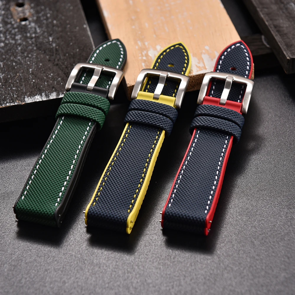 Waterproof Canvas Nylon Rubber Strap for Men's Accessories, Available in Multiple Sizes