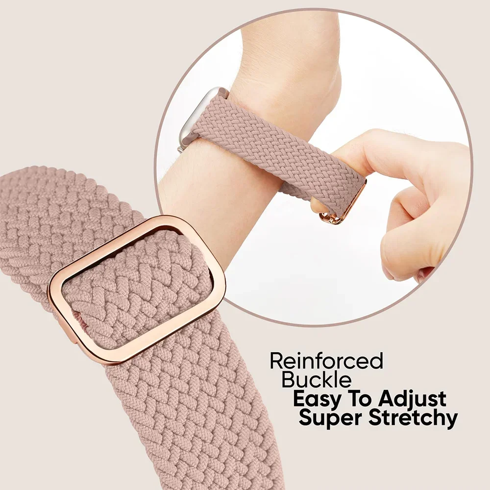 Braided Solo Loop Elastic Apple Watch Band Bracelet Strap