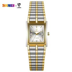 Luxury Gold Steel Bracelet Quartz Watch - Elegant Timepiece (Women platinum)