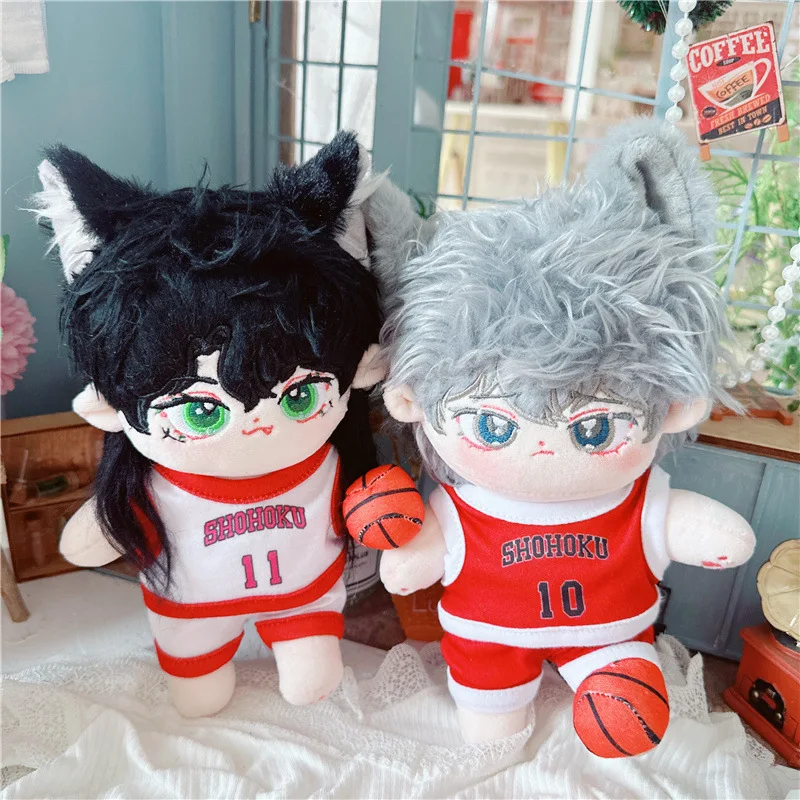 3Pcs Cartoon Cute Basketball Uniform Suit Plush Doll Kawaii Soft Stuffed Fat Body Cotton Dolls Toys DIY Clothes Accessory Outfit 3pcs set kawaii alice in wonderland young oyster baby action figure dolls toys cartoon alice curious oysters anime figures gifts