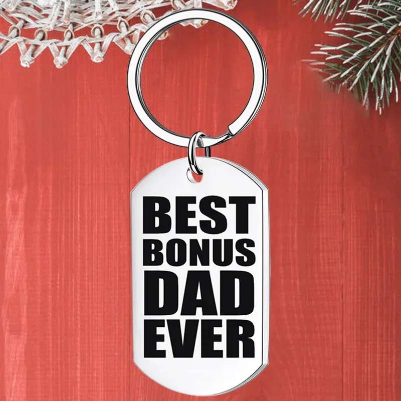 

Metal Thanks for Being My Dad Keychain pendant Father's Day Christmas Birthday Gift key chain Father Husband Gift