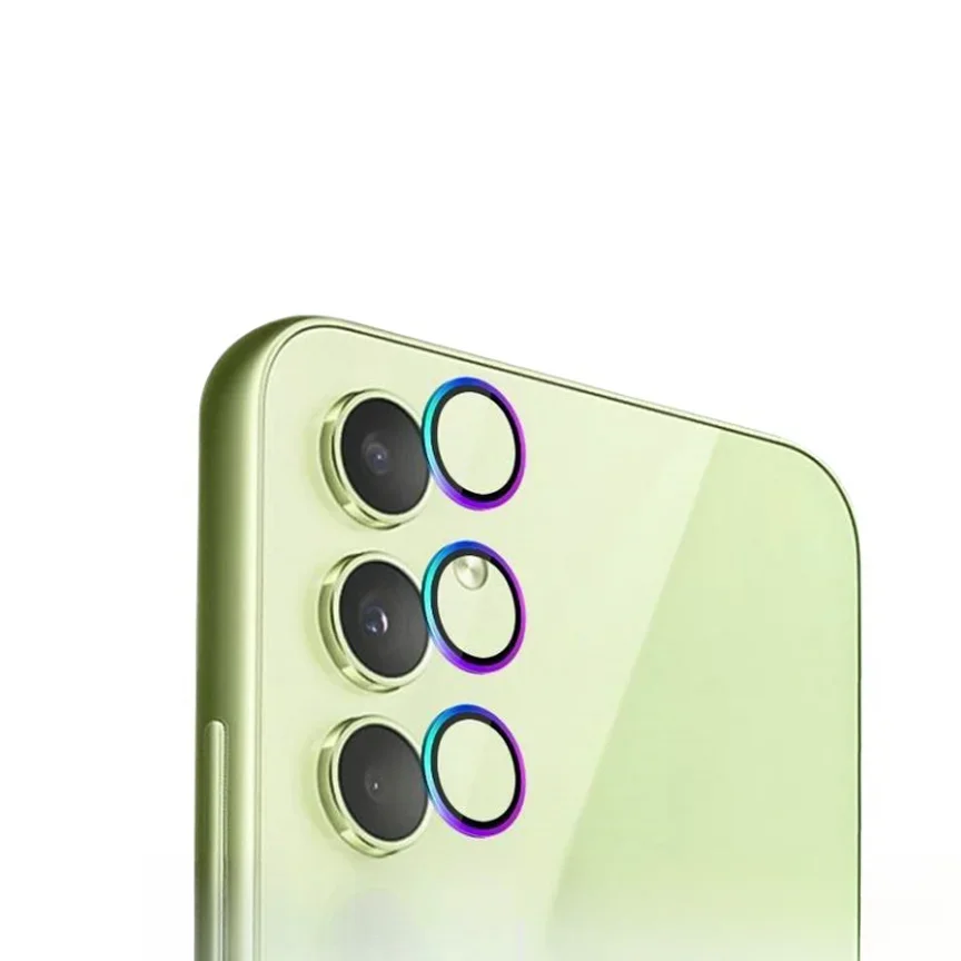Premium Protective Metal Camera Lens Ring Glass Screen Protector Case Cap