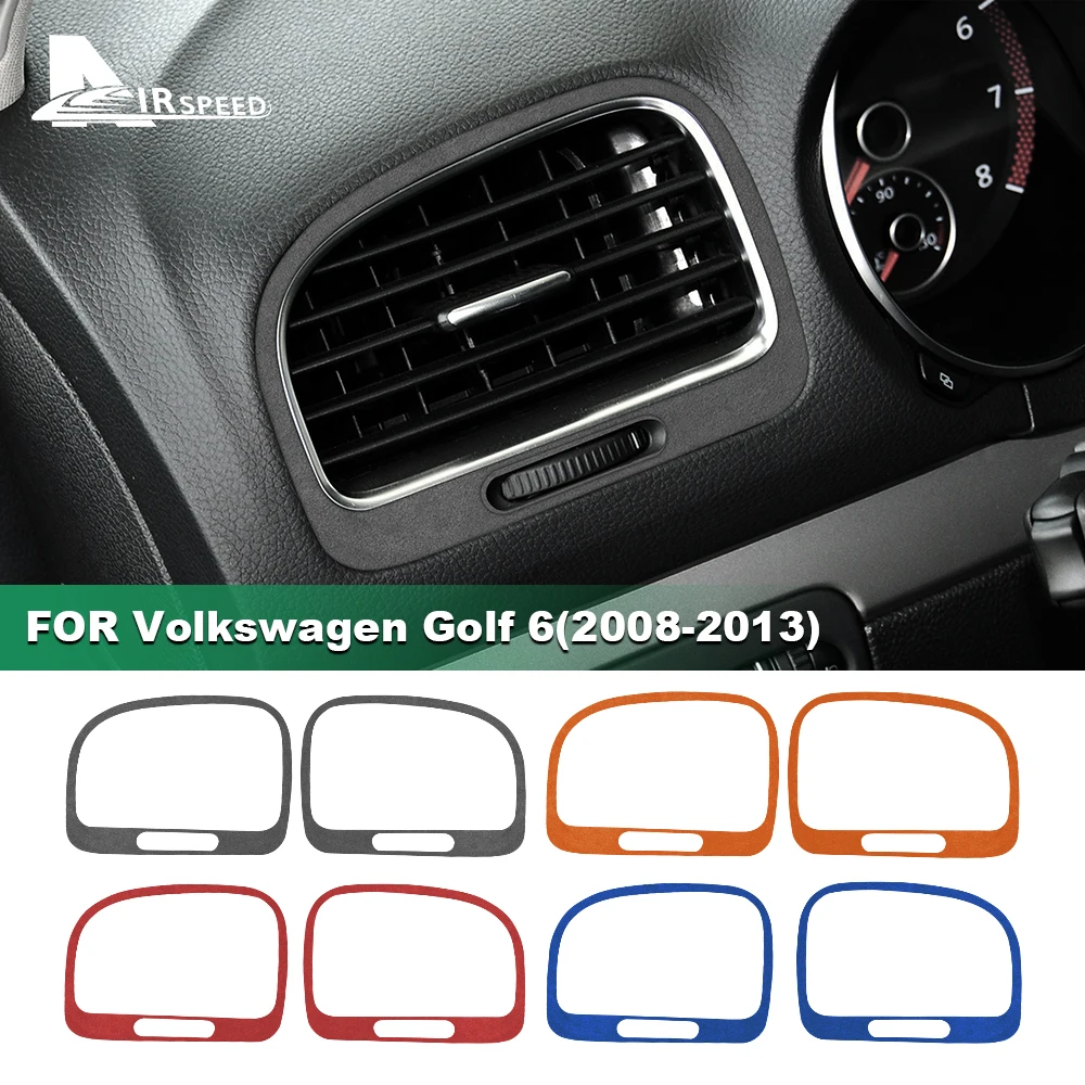

Для Volkswagen Vw Golf 6 Gti R Mk6 2008 2009 2010 2011 2012, Италия, супер замша, автомобильная сторона вентиляционного отверстия, рамка, отделка, наклейка