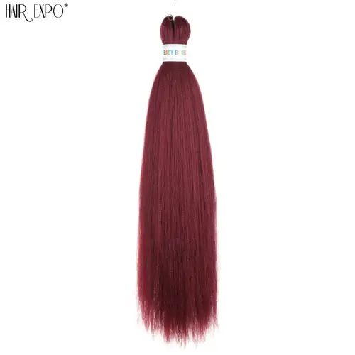 26Inch Easy Braids Hair Synthetic Colourful Pre Stretched Braiding Hair Extensions Jumbo Braids Ombre Yaki Long Straight Hair - Image 51