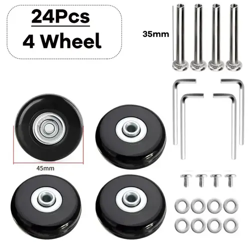 Silent Suitcase Wheels Rubber Trolley Luggage Casters High-Quality Durable Travel Bag Wheel Repair Accessories for Quiet Rolling - Image 12