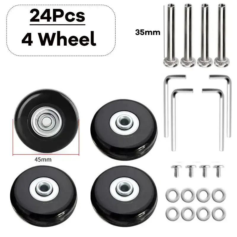 Silent Suitcase Wheels Rubber Trolley Luggage Casters High-Quality Durable Travel Bag Wheel Repair Accessories for Quiet Rolling - Image 12