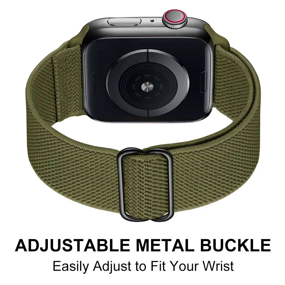 Scrunchie Strap for Apple watch band 40mm 44mm 41mm 45mm 38mm 49mm 45 mm Elastic Nylon bracelet iWatch series 8 se 7 6 5 3 Ultra