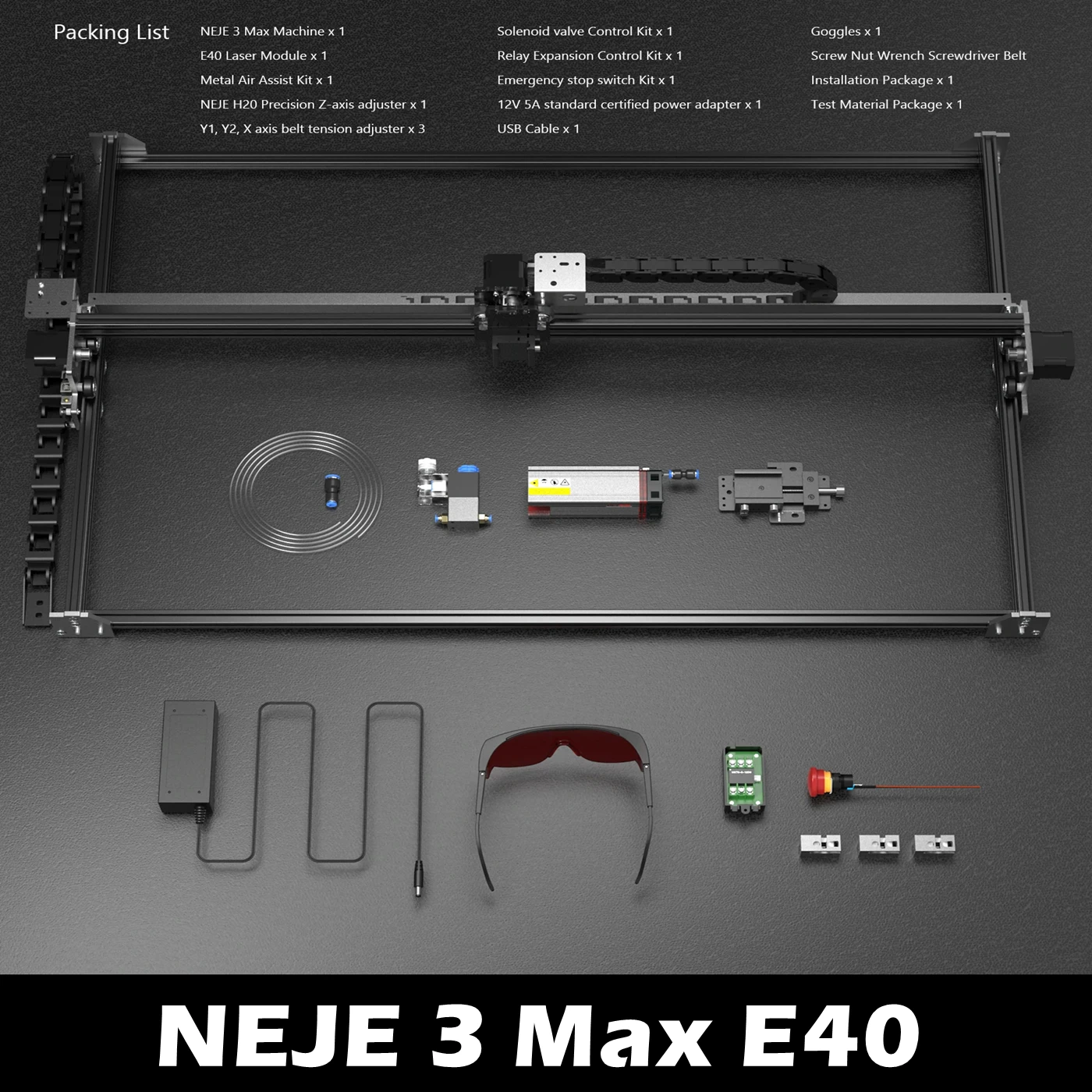 Neje 3 Max E40/a40640 80w Laser Engraving Machine Desktop Cnc Wood