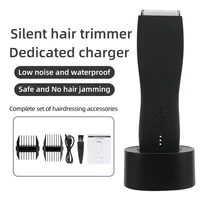 Electric Groin Hair Trimmer Men's Body Grooming Clipper Pubic Epilator Ceramic Blade Waterproof Male Hygiene Razor Safe Shaver 2