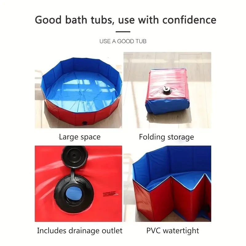 Pet Foldable Shower Tub 1pc Pet Bath Swimming Pool Portable Dog Bath Wash Tub pet bathing tub