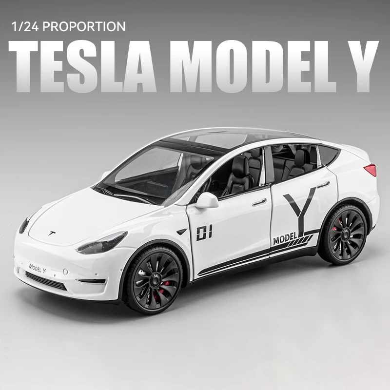 1:32 Scale Tesla Model 3 Alloy Diecast Model Car - White