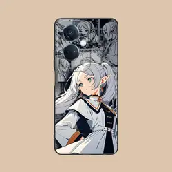 Colorful Printing Matte TPU Mobile Phone Case by Sousou no Frieren - OPPO Find X2 (Black01)