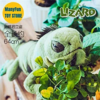 Green Lizard High Fidelity Anime Cute Plushie Iguana Plush Toys Lifelike Animals Simulation Stuffed Doll Kawai Toy Gifts For Kid 1