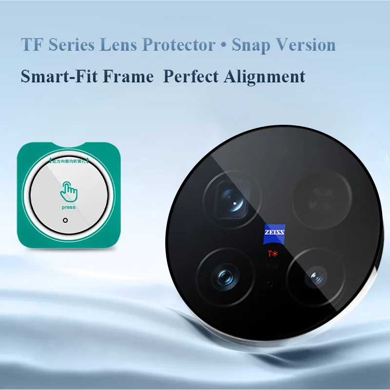 Premium Camera Lens Glass Protector with Self-Positioning Feature