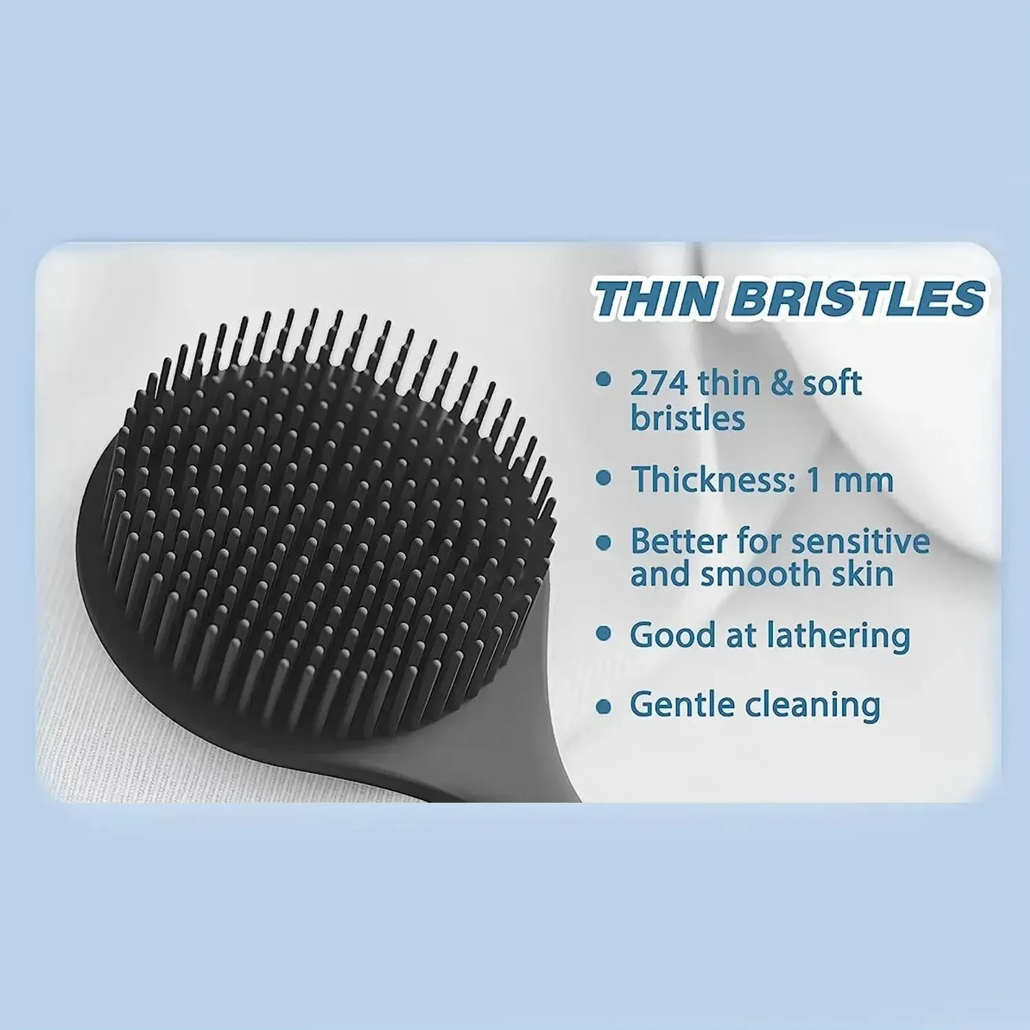 1Pc Bath Soft Back Brush Bath Shower Body Scrubber Brush with Handle Exfoliating Back Scrub Skin Massager Body Care Bath Supplie 5